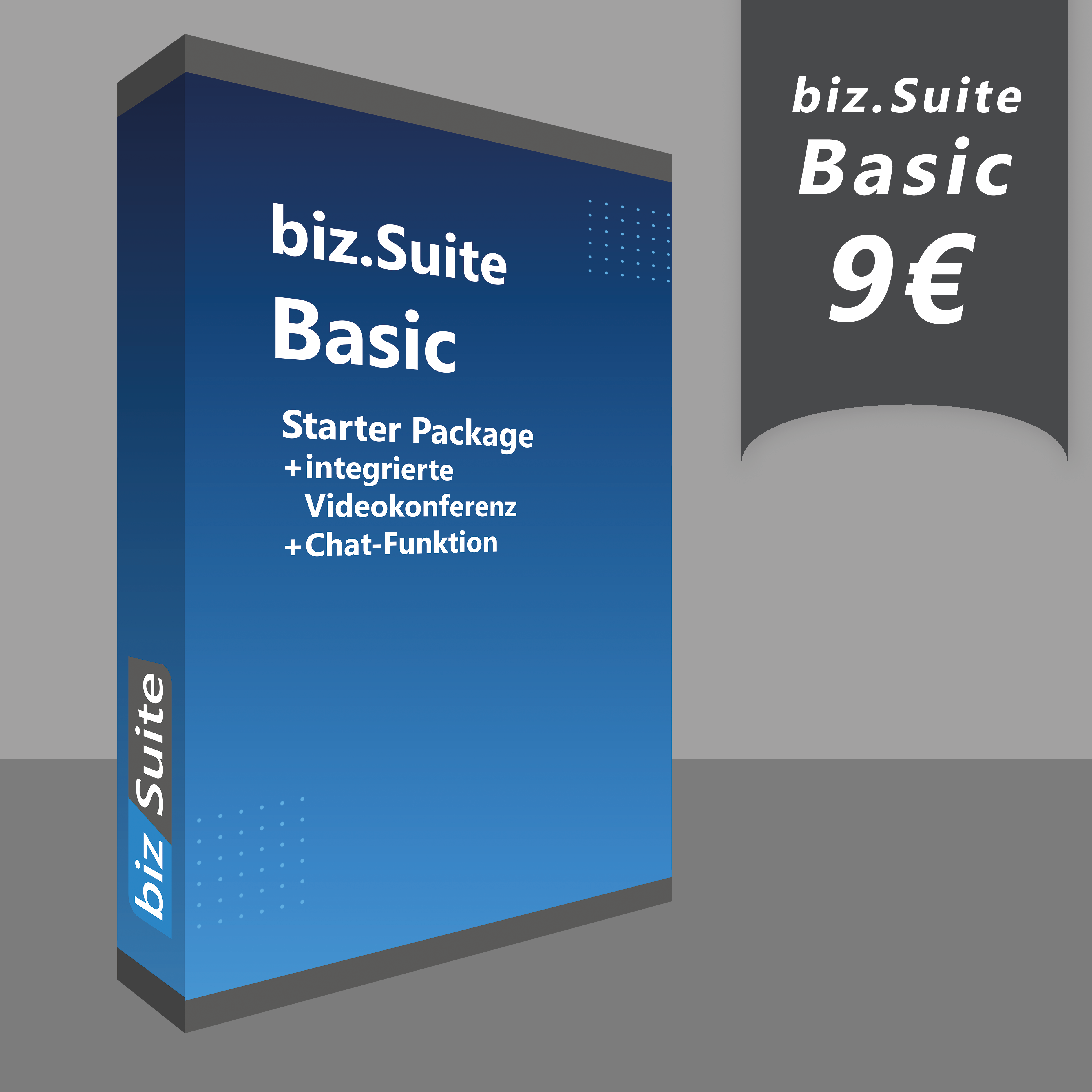 biz.Suite Basic Version Lizenzbild mit Inhalten und 9€ Preis